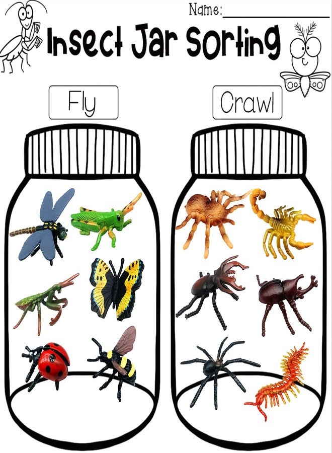 Higherbros 12 PCS Realistic Insect Animal Figurines, Assorted Plastic Bug Animal Toys Set for Birthday Cake Topper, Garden Decoration, Party Favors, Kids School Project - Image 4